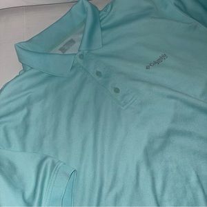 Columbia PFG 3 Button Short Sleeve Polo Shirt Men’s XXL Blue